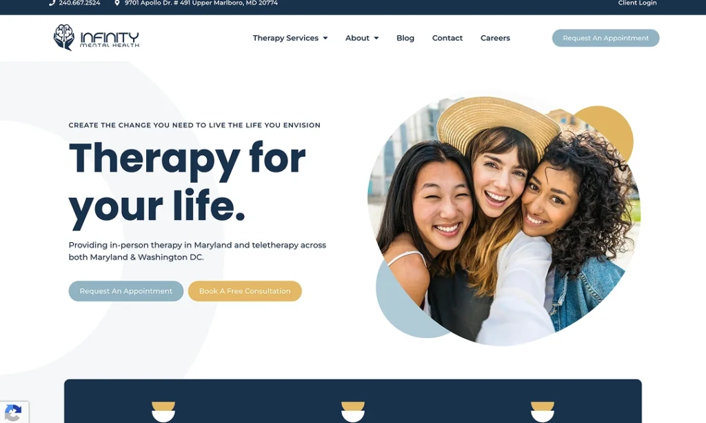 Infinity Mental Health website by Neil Amponin