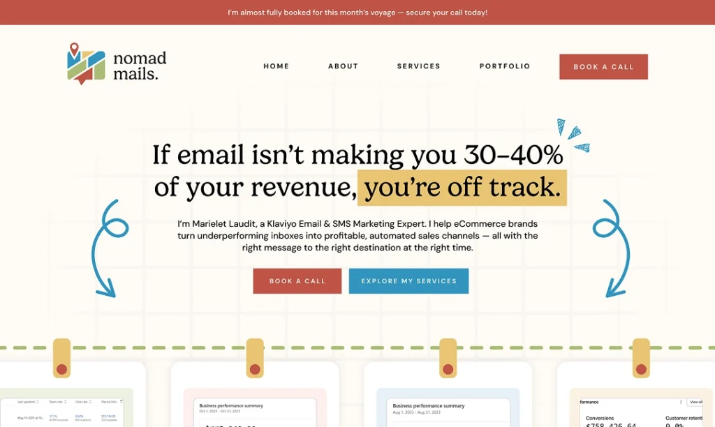 Nomad Mails website by Neil Amponin