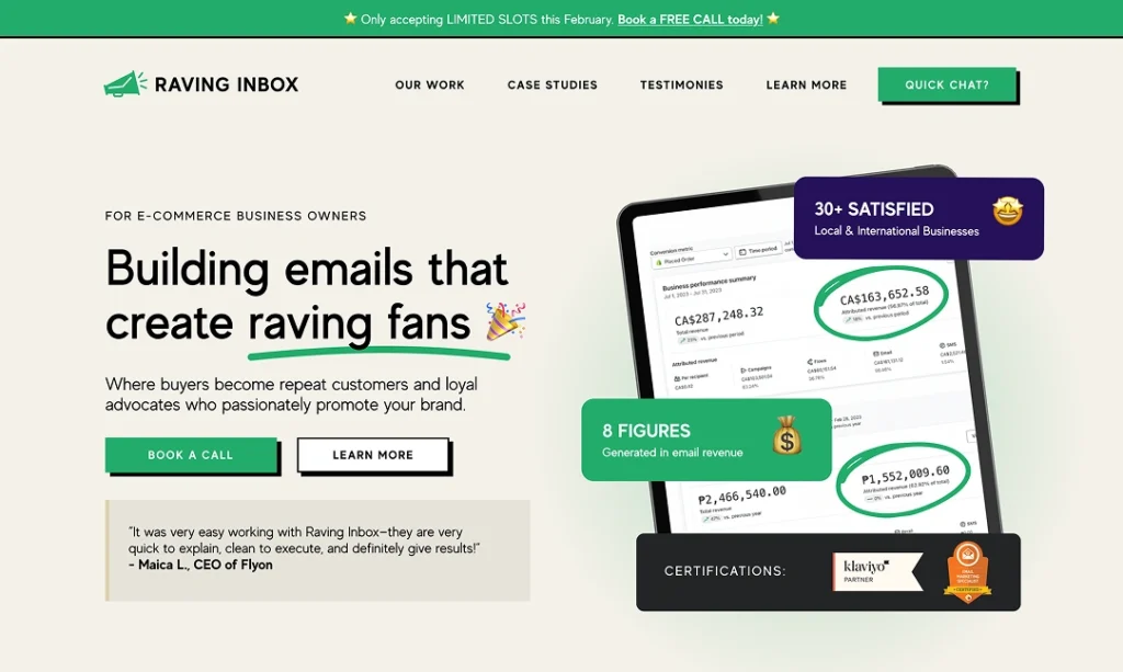 Raving Inbox website by Neil Amponin